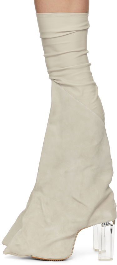 Sukat Rick Owens Rick Owens Hollywood Taco Kiss Tall Boots Beige | RR01E5843 LSLVS0, 2