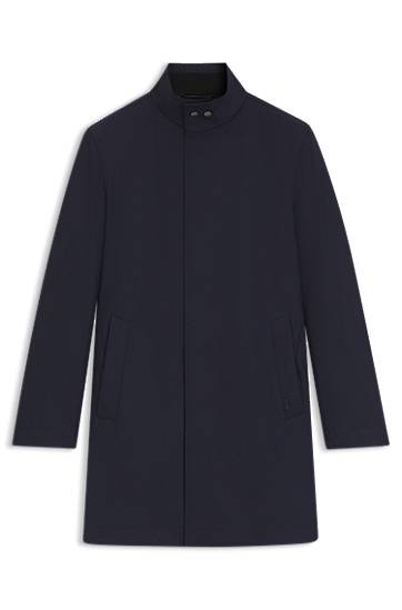 Takit BOSS Washable Coat with Concealed Closure Tummansininen | 50546964