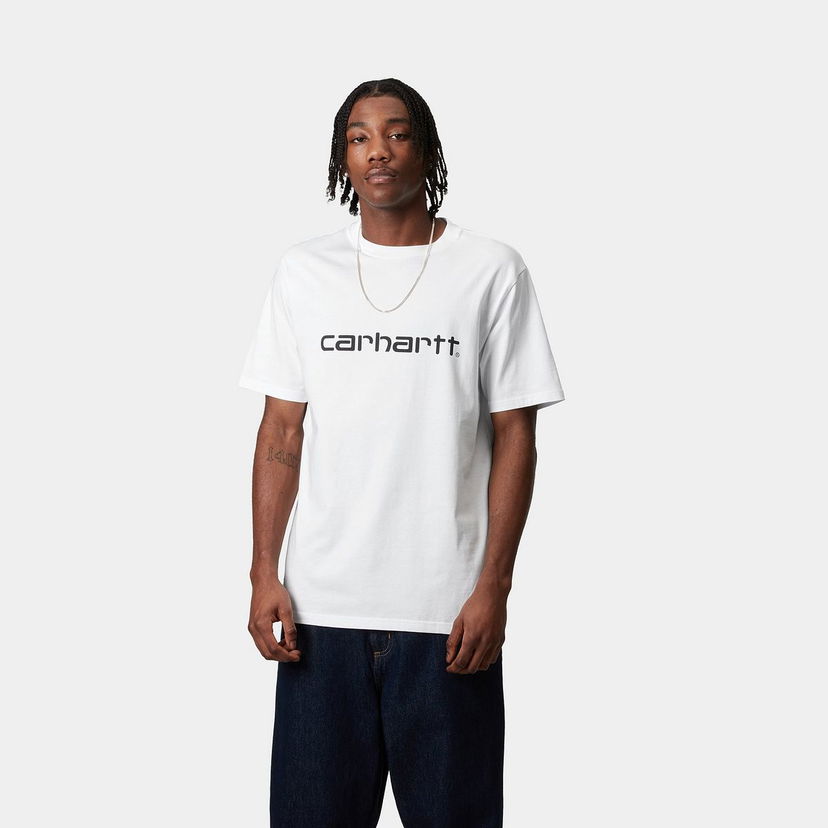 T-paita Carhartt WIP Script Short Sleeve T-Shirt Valkoinen | I035700_8