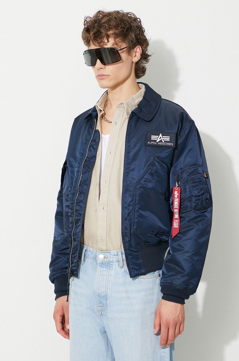 Bomber-takki Alpha Industries CWU 45 Transitional Bomber Jacket Tummansininen | 100102.07