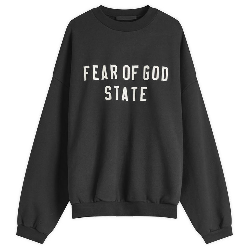 Villapaita Fear of God Heavy Fleece Crew Sweatshirt Musta | 192BT246230F