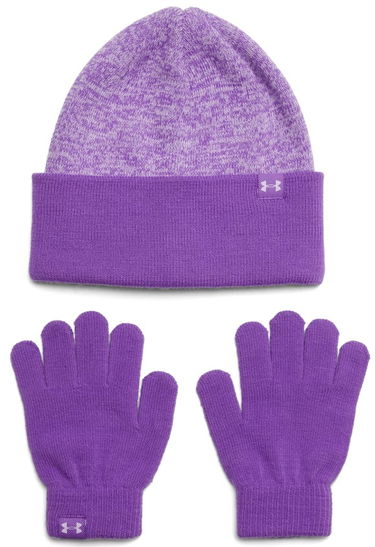 Käsineet Under Armour Under Armour Combo JR Beanie and Gloves Set Violetti | 1386642-525, 2