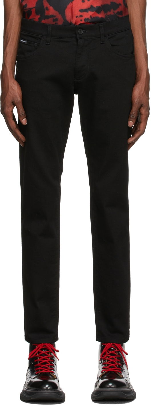 Jeans Dolce & Gabbana Black Stretch Skinny Jeans Musta | GY07CD G8CN9