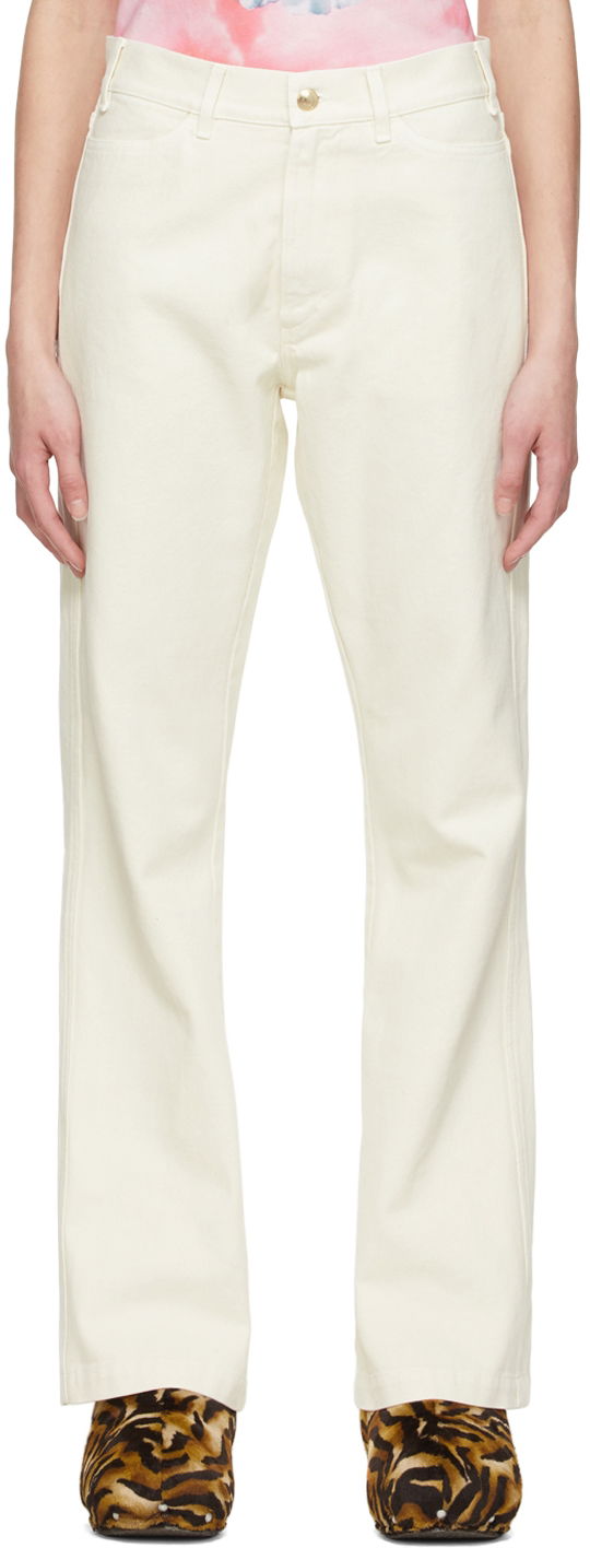 Housut Stockholm (Surfboard) Club Flared Trousers Valkoinen | FOG