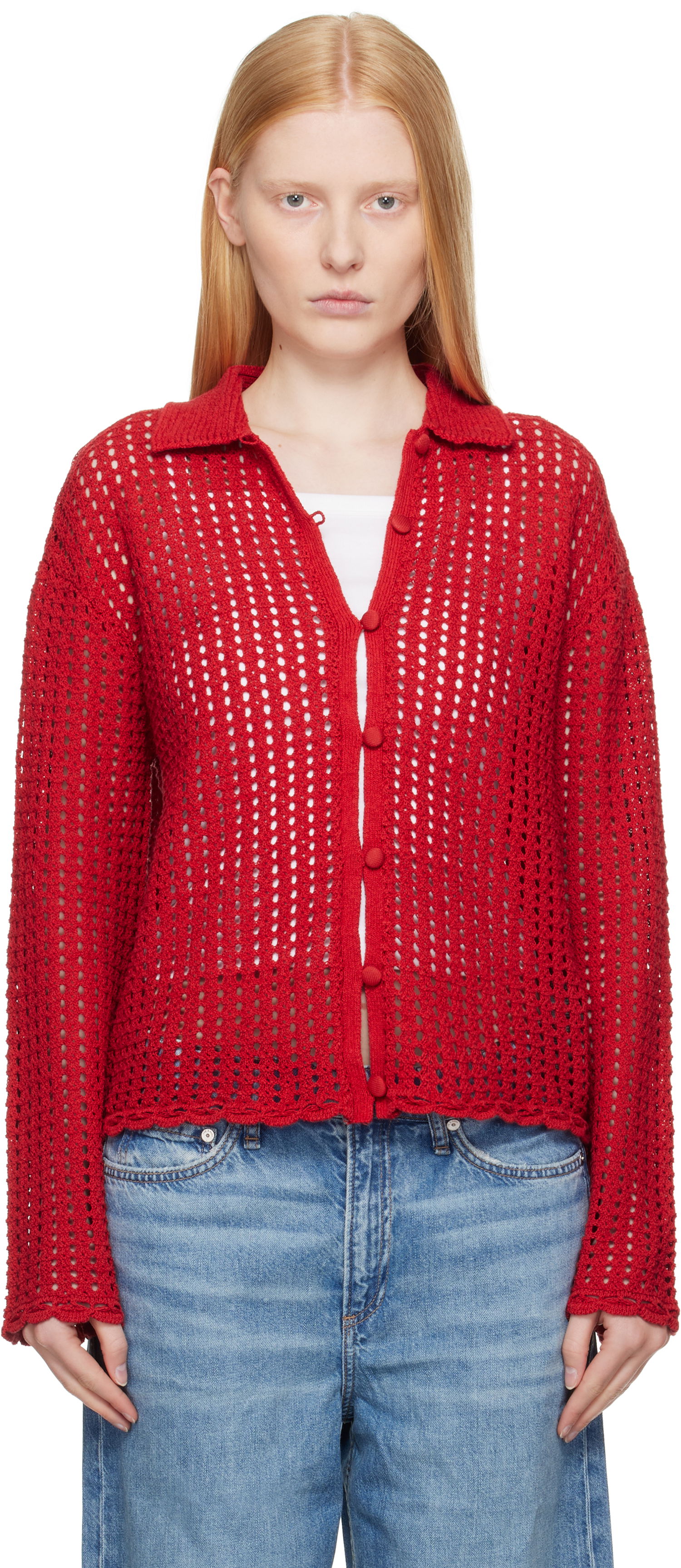 Villapaita rag & bone Rag & Bone Khloe Knit Cardigan Punainen | WAS25P020BR20, 0