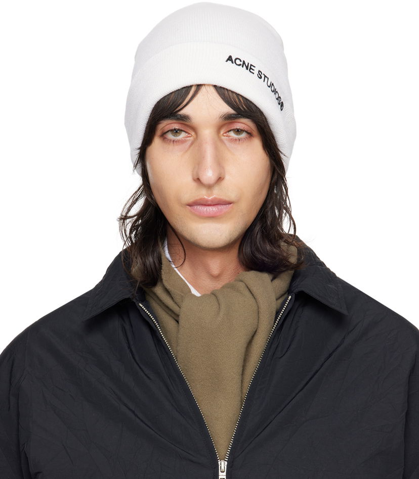 Pipo Acne Studios Embroidered Beanie Valkoinen | C40334-