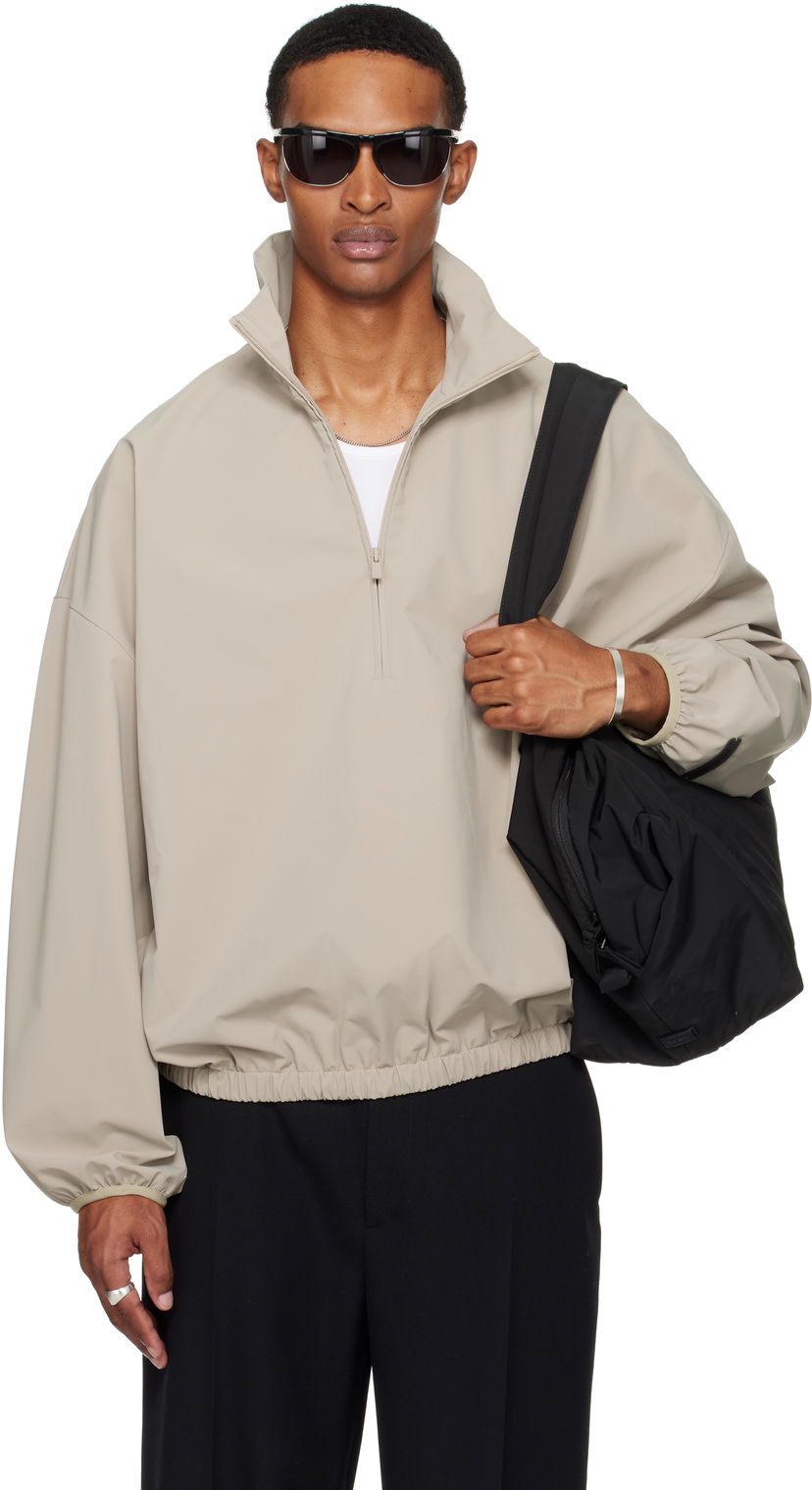 Takki Fear of God Fear of God ESSENTIALS Sporty Half-Zip Jacket Beige | 202SP256721F