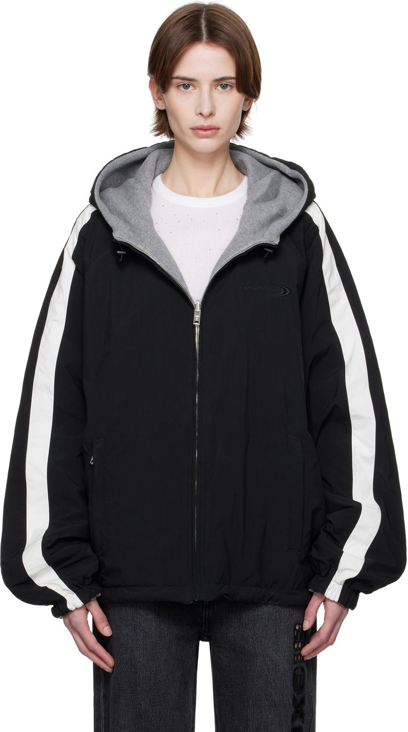 Tuulitakki Alexander Wang Alexander Wang Raglan Hooded Reversible Jacket Musta | UWC1252038