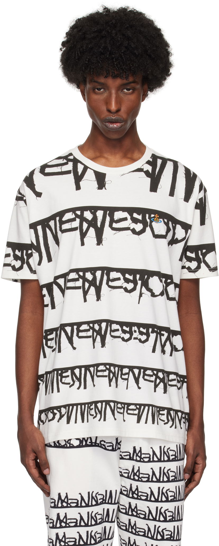 T-paita Vivienne Westwood Classic Print T-Shirt Valkoinen | 3G01001F-J006L-