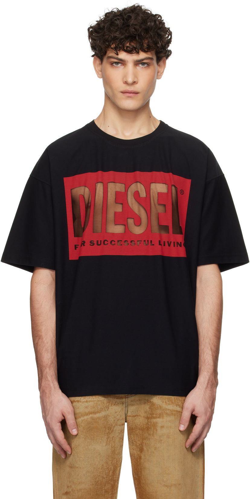 T-paita Diesel Black T-Boxt-S4 Graphic T-Shirt Musta | A17099-0SHAY-9XX