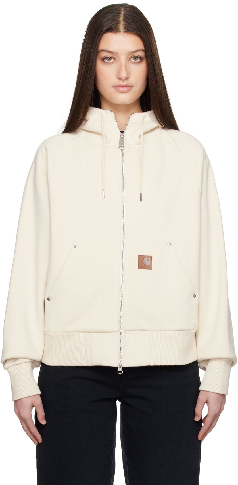 Huppari Carhartt WIP Carhartt WIP Eldon Zip-Up Hoodie Valkoinen | I034374 05XX