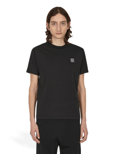 T-paita Stone Island Garment Dyed Logo T-Shirt Musta | MO101523757 A0029