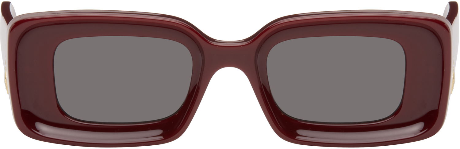 Aurinkolasit Loewe Loewe Rectangular Sunglasses Burgundia | LW40101IW4666A 192337214158, 0