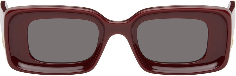 Aurinkolasit Loewe Loewe Rectangular Sunglasses Burgundia | LW40101IW4666A 192337214158