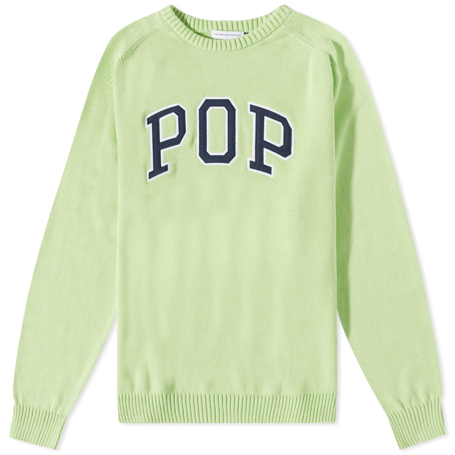 Villapaita Pop Trading Company Arch Crewneck Vihreä | POPSS23-06-003, 0