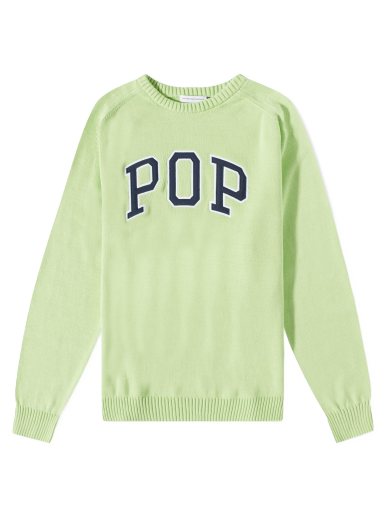 Villapaita Pop Trading Company Arch Crewneck Vihreä | POPSS23-06-003