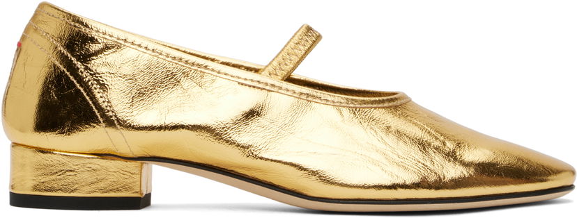 Kengänhoito Aeyde Aeyde Pippa Leather Ballerina Flats Metallinen | A11-FL-GLVR25RO126-SS25-902-068
