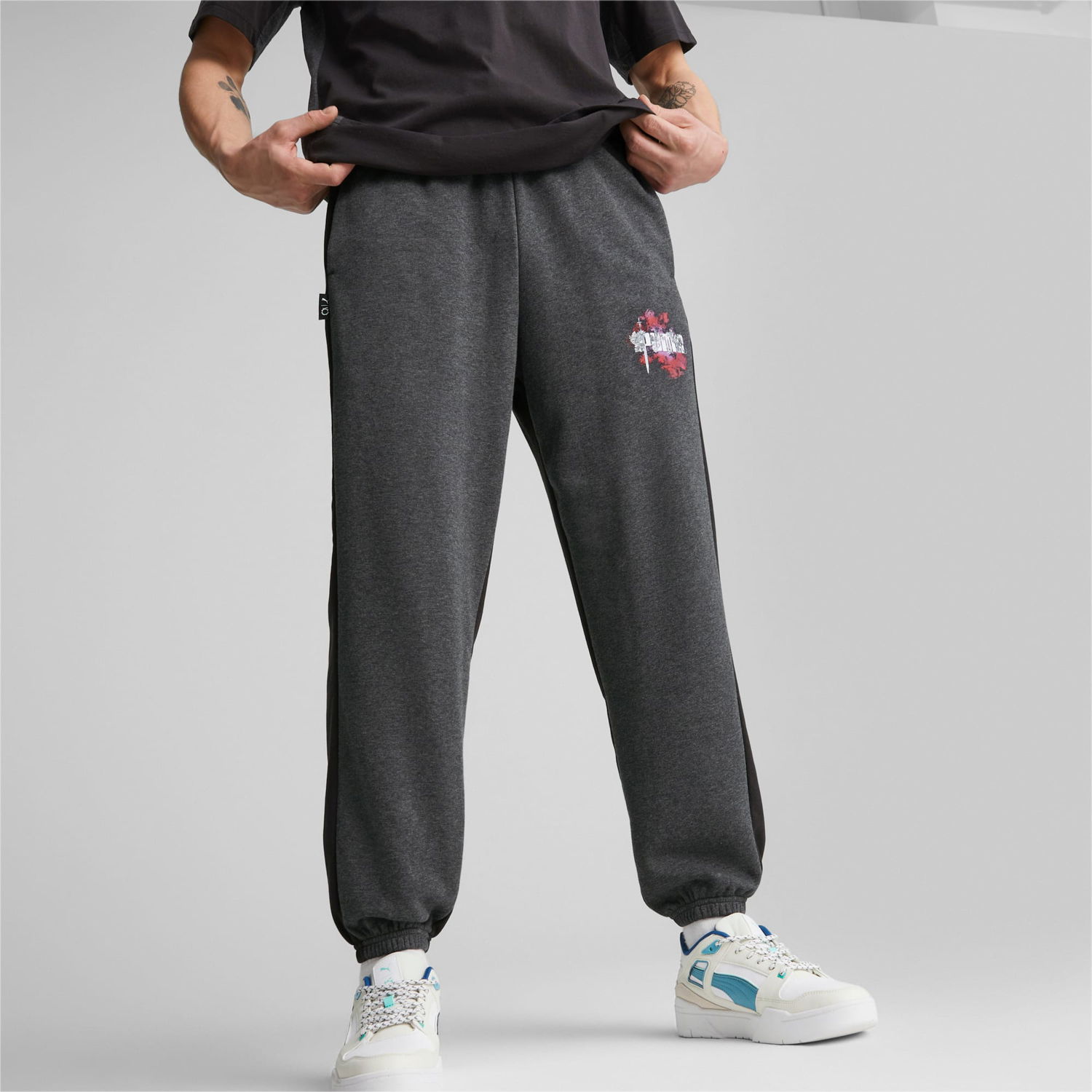 Verryttelyhousut Puma X Final Fanstasy XIV Sweatpants Harmaa | 539041_02, 1