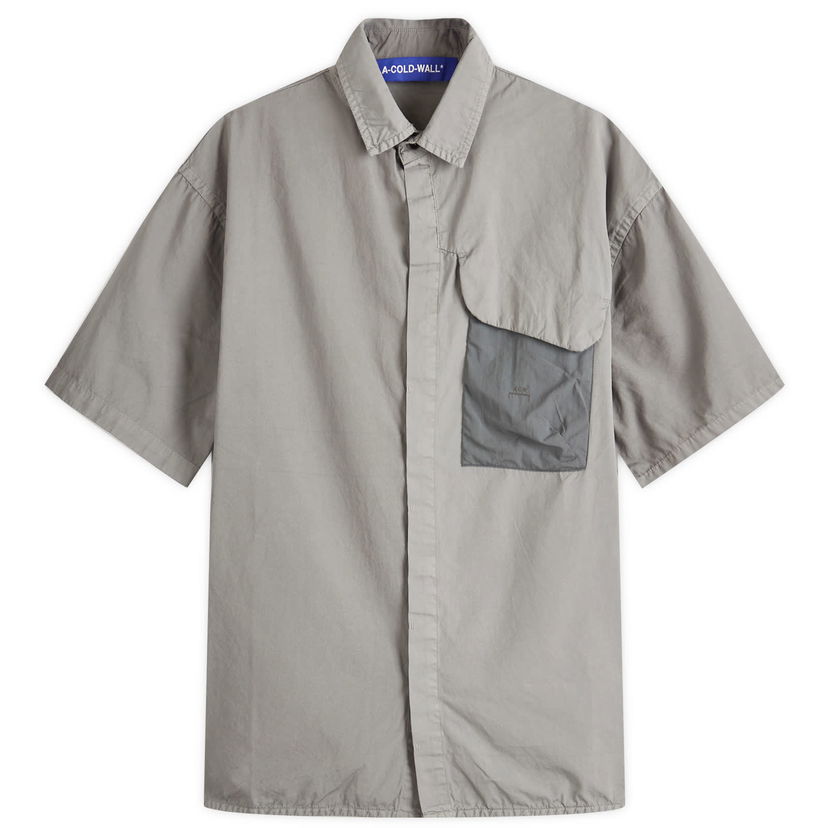 Paita A-COLD-WALL* A-COLD-WALL* Brunswick Short Sleeve Shirt, Size Large Harmaa | ACWMSH167-GRYGRN