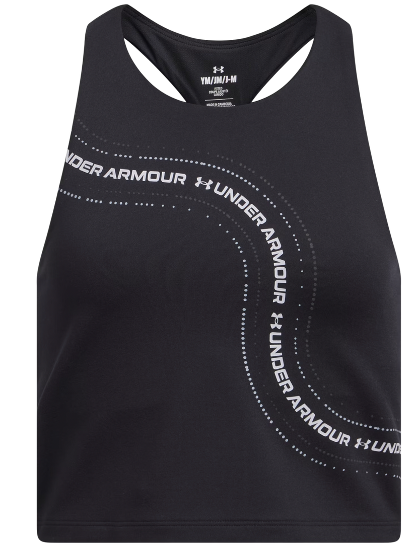 Tankkitoppi Under Armour Motion Branded Crop Tank Top Musta | 1390079-001