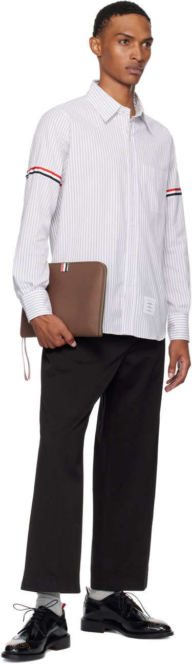 Lompakko Thom Browne Thom Browne Soft Calfskin Medium Gusset Document Holder Ruskea | MAC083A-L0117, 2