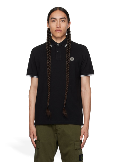 Poolopaita Stone Island Stripe Polo Musta | 79152SC18