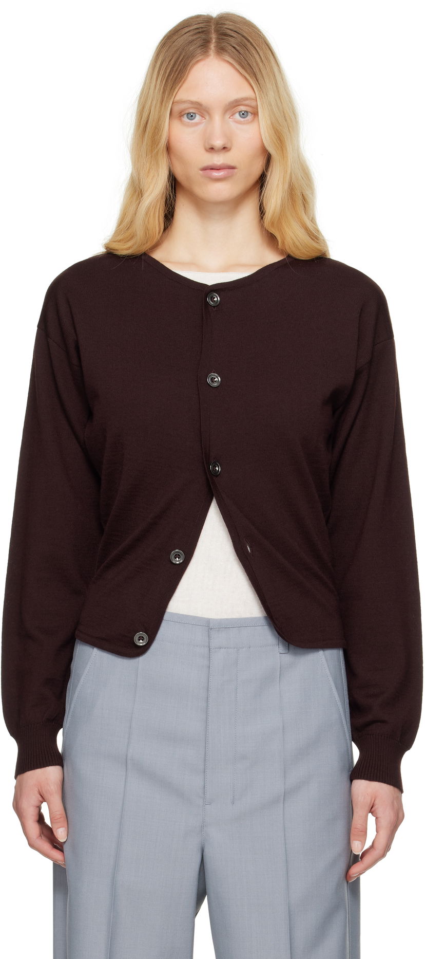 Villapaita LEMAIRE Lemaire Fitted Cardigan Ruskea | TO1322 LK087