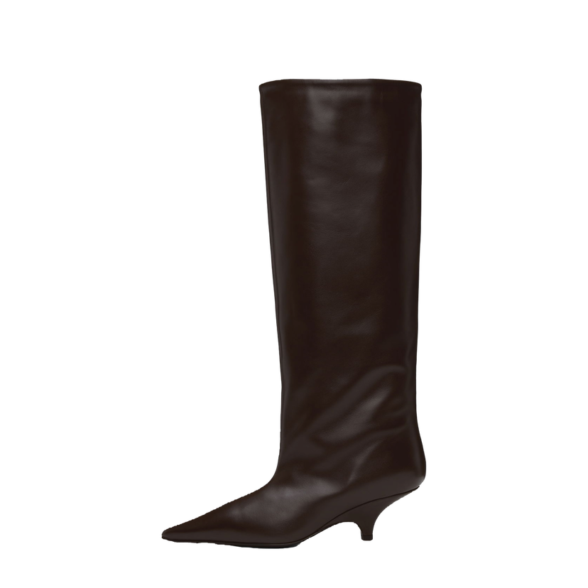 Tennarit ja kengät TOTEME Wedge-Heel Knee Boots Ruskea | 244-WAS0192-LE0014