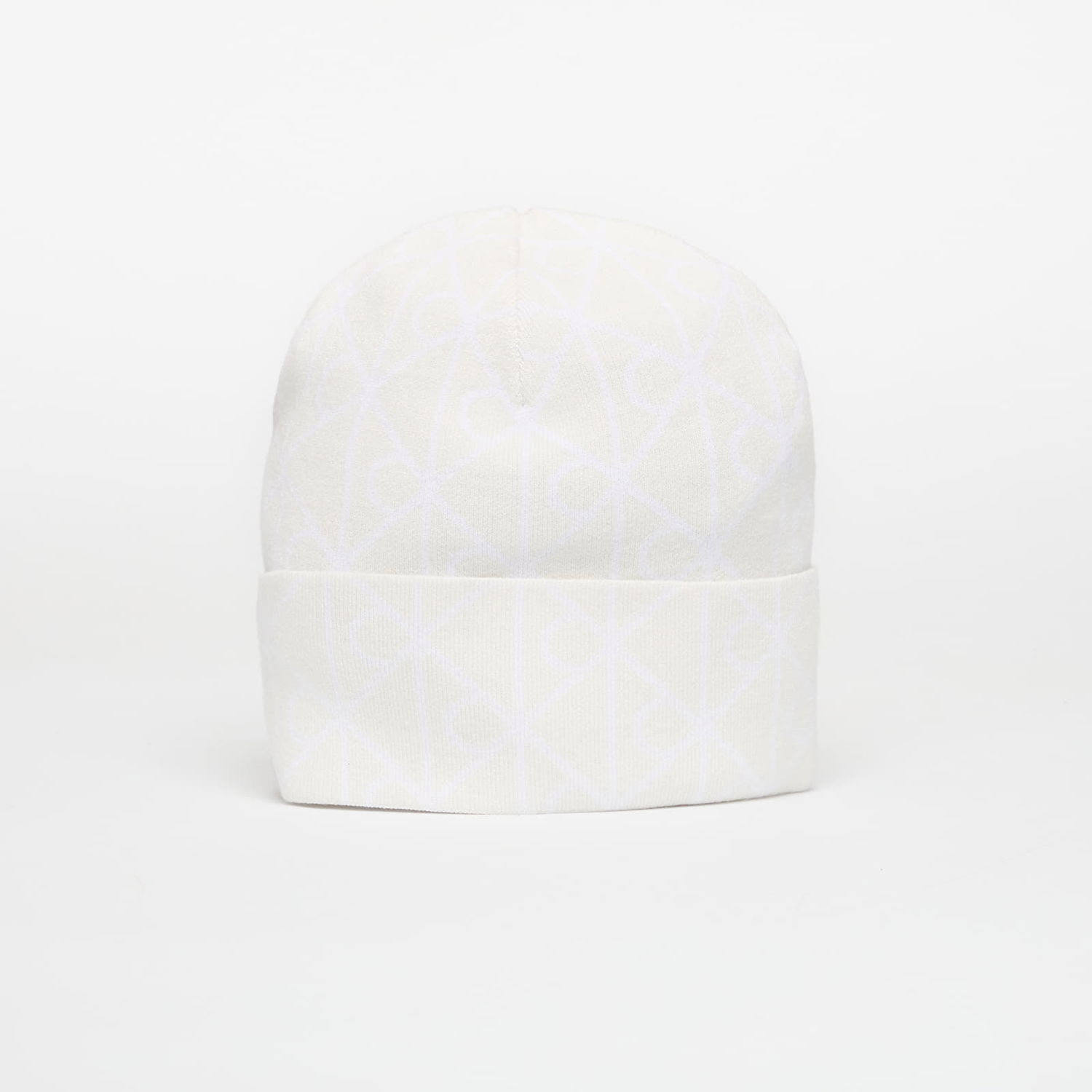 Pipo CALVIN KLEIN Calvin Klein Emblem Aop Fine Knit Beanie Valkoinen | LV04D8050G FUP, 0