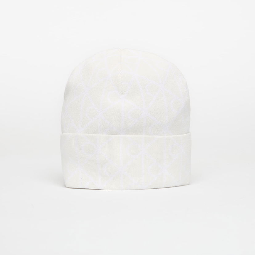 Pipo CALVIN KLEIN Calvin Klein Emblem Aop Fine Knit Beanie Valkoinen | LV04D8050G FUP