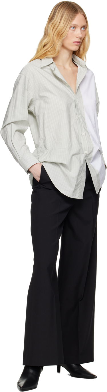 Housut Maison Margiela MM6 Maison Margiela Light Wool Blend Wide Leg Trousers Musta | S62KB0222 M35436, 3