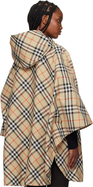Sadetakki Burberry Burberry Packaway Check Twill Cape Jacket Beige | 8105325, 2