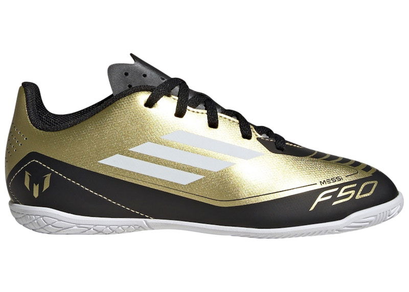Tennarit ja kengät adidas Performance F50 Club Indoor Messi Gold Metallic Cloud White Core Black Metallinen | IG9326