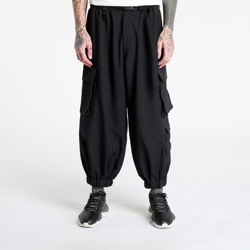 Cargo housut Y-3 Sport Uniform Cuffed Cargo Trousers Musta | JM5494