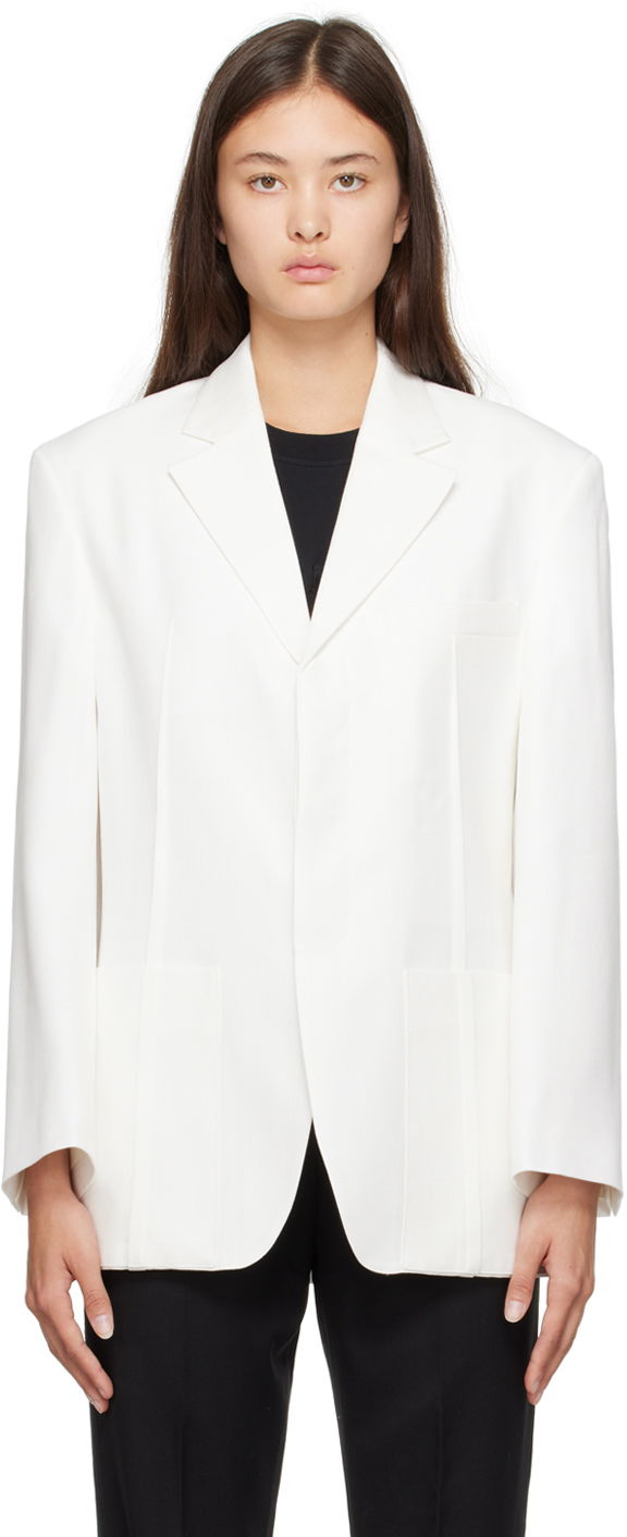 Vaatteet Jacquemus Le Chouchou 'La Veste D'Homme' Valkoinen | 22E213JA101-1359, 0