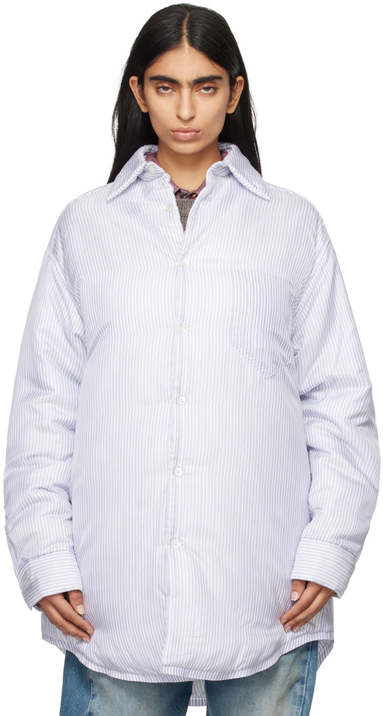 Paita Maison Margiela Padded Stripe Shirt Sininen | S50DT0040 M35204