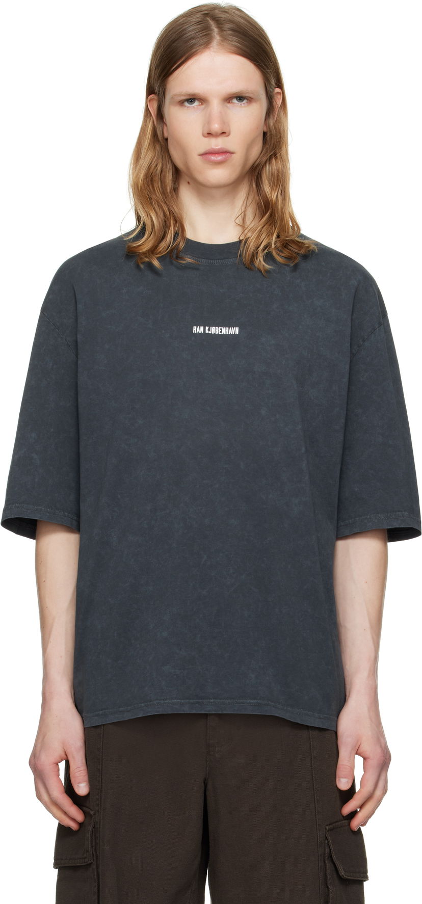 T-paita Han Kjøbenhavn Han Kjobenhavn Monogram Oversized T-Shirt Harmaa | M-134555