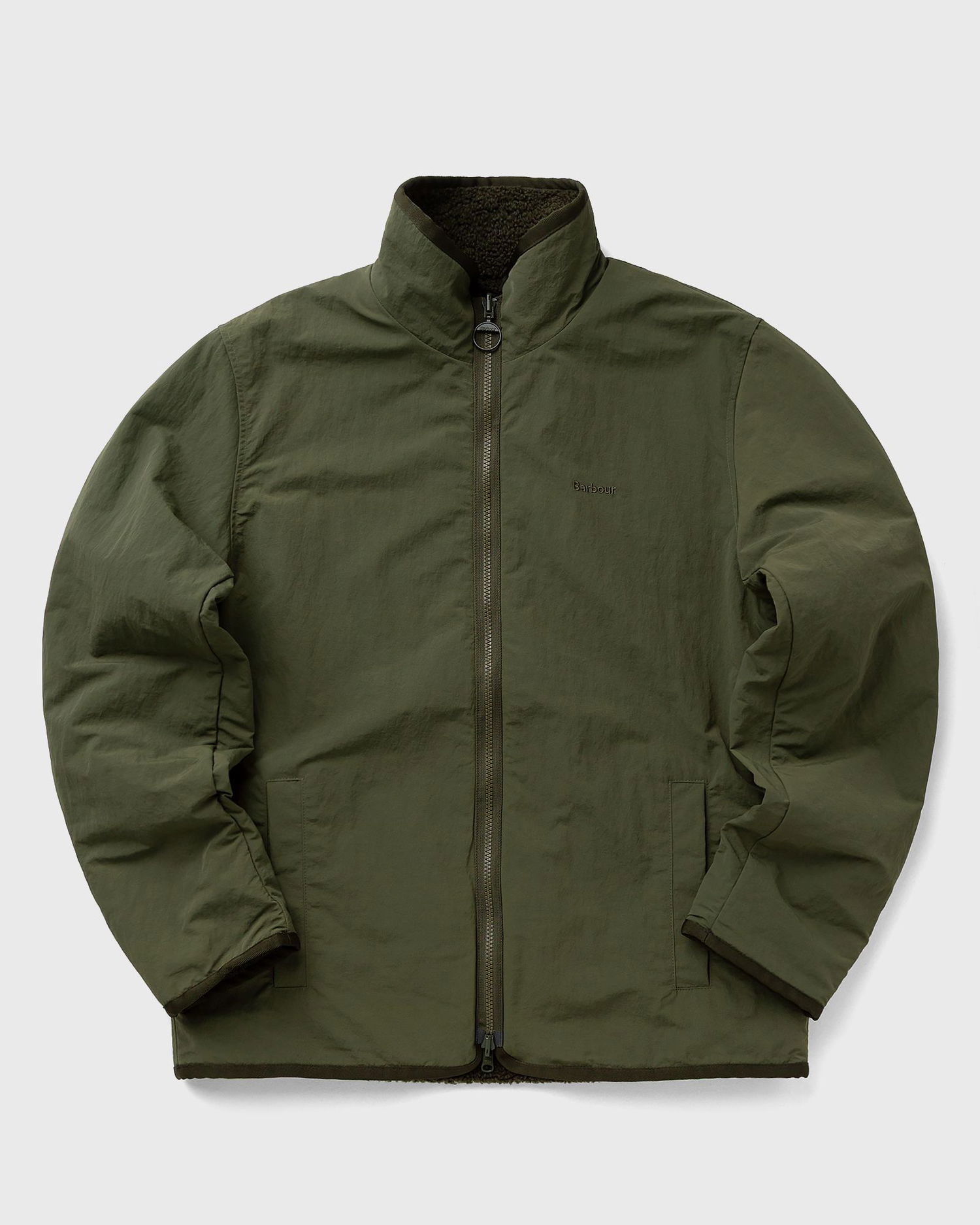 Takki Barbour Full-Zip Stand Collar Reverse Fleece Jacket Vihreä | MFL0195GN71, 0