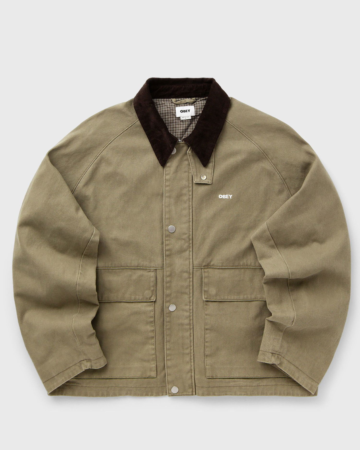 Takki OBEY Caden Corduroy Collar Work Jacket Vihreä | 121800596-MMD, 1