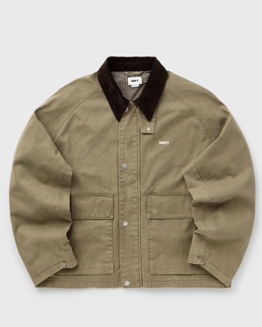 Takki OBEY Caden Corduroy Collar Work Jacket Vihreä | 121800596-MMD, 1