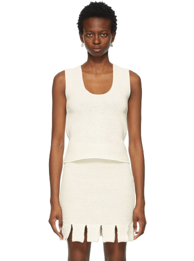 Tankkitoppi Bottega Veneta Mesh Tank Top Beige | 656576 V0S90