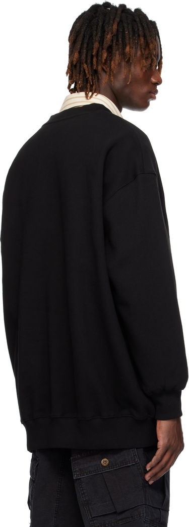 Villapaita We11done We11done Oversized V-Neck Sweatshirt Musta | WD-TS0-25-773-U-BK, 2