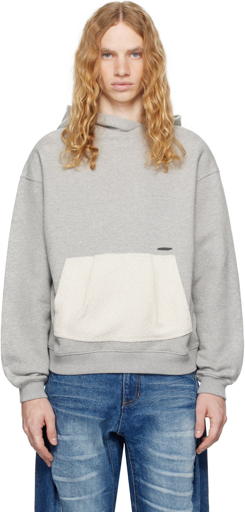 Huppari ADER ERROR Product. 37 Fleece Pocket Hoodie Harmaa | BN01FWHD0106GR