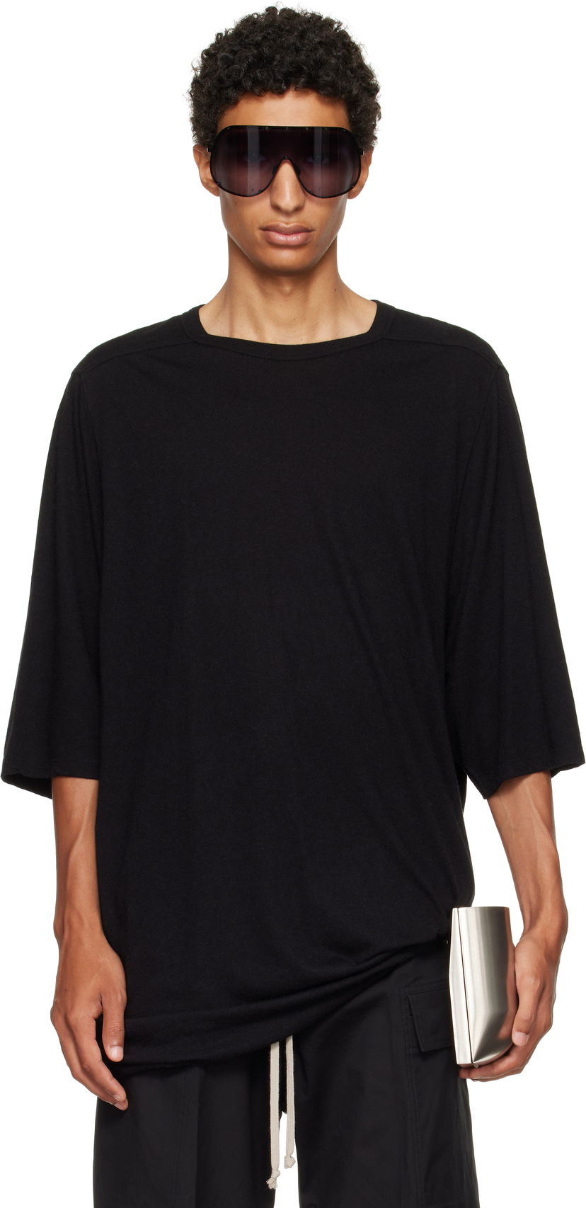 T-paita Rick Owens Rick Owens Concordians Jumbo T-Shirt Musta | RU02E1274 JR