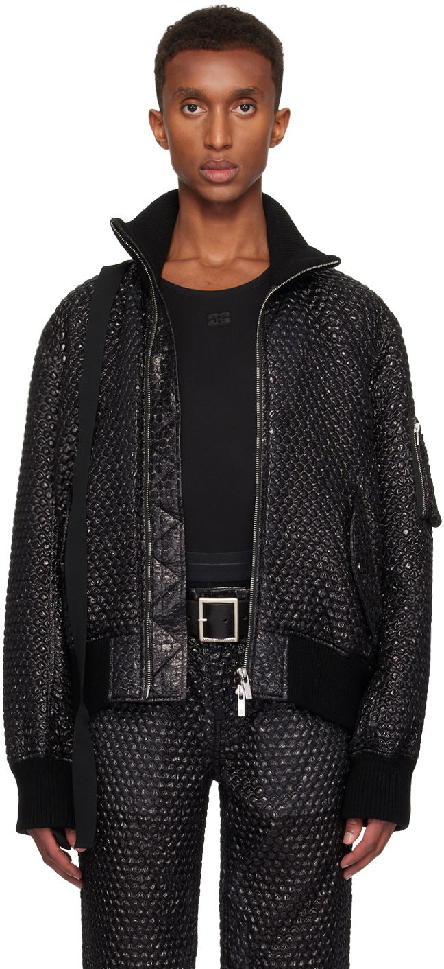 Bomber-takki Helmut Lang Helmut Lang Seatbelt Down Bomber Jacket Musta | O06HM199