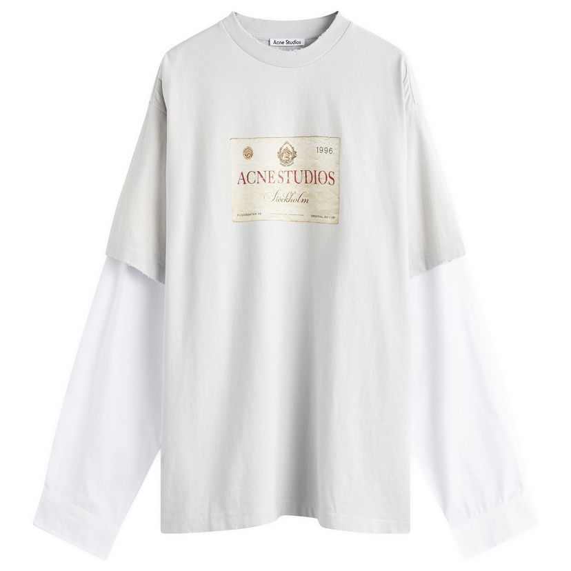T-paita Acne Studios Double Layered Graphic T-Shirt Harmaa | CL0322-AAB