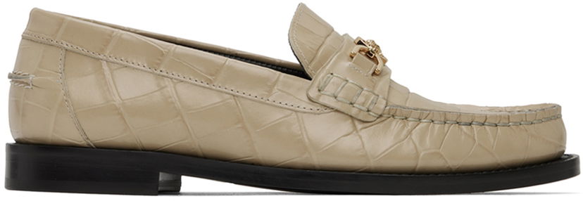 Asusteet Versace Versace Medusa '95 Croc-Effect Loafers Beige | 1012123_1A08910_1KD4V