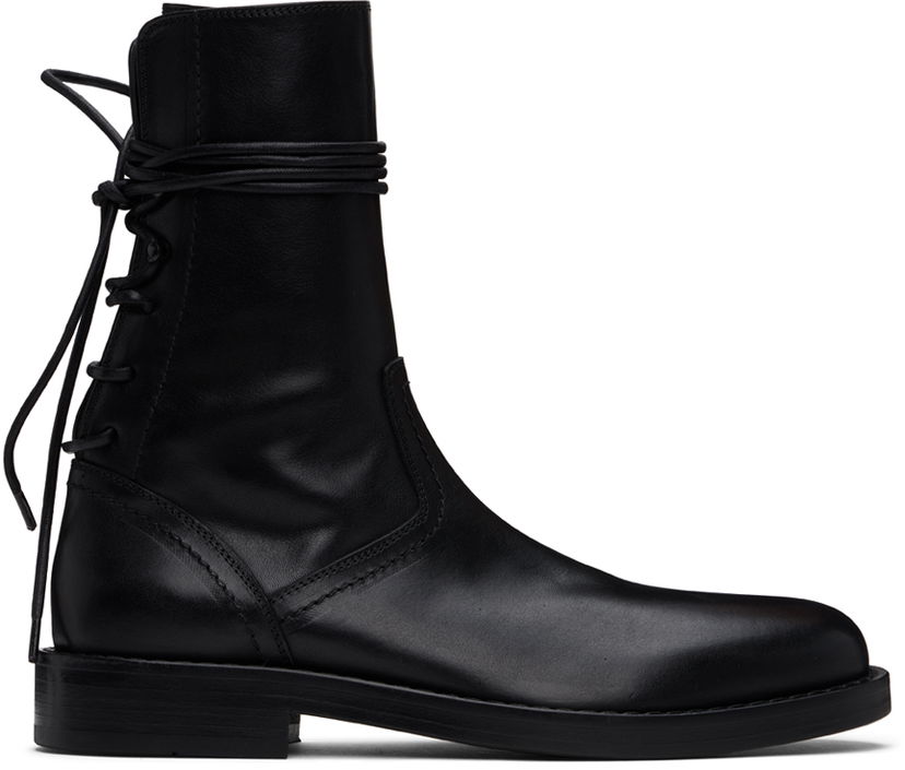 Vaatteet Ann Demeulemeester Ann Demeulemeester Heiko Leather Boots Musta | CO02-M-A40-LT047-099