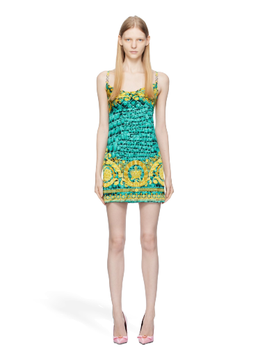 Mekko Versace Baroccodile Medusa '95 Minidress Vihreä | 1011543_1A08904