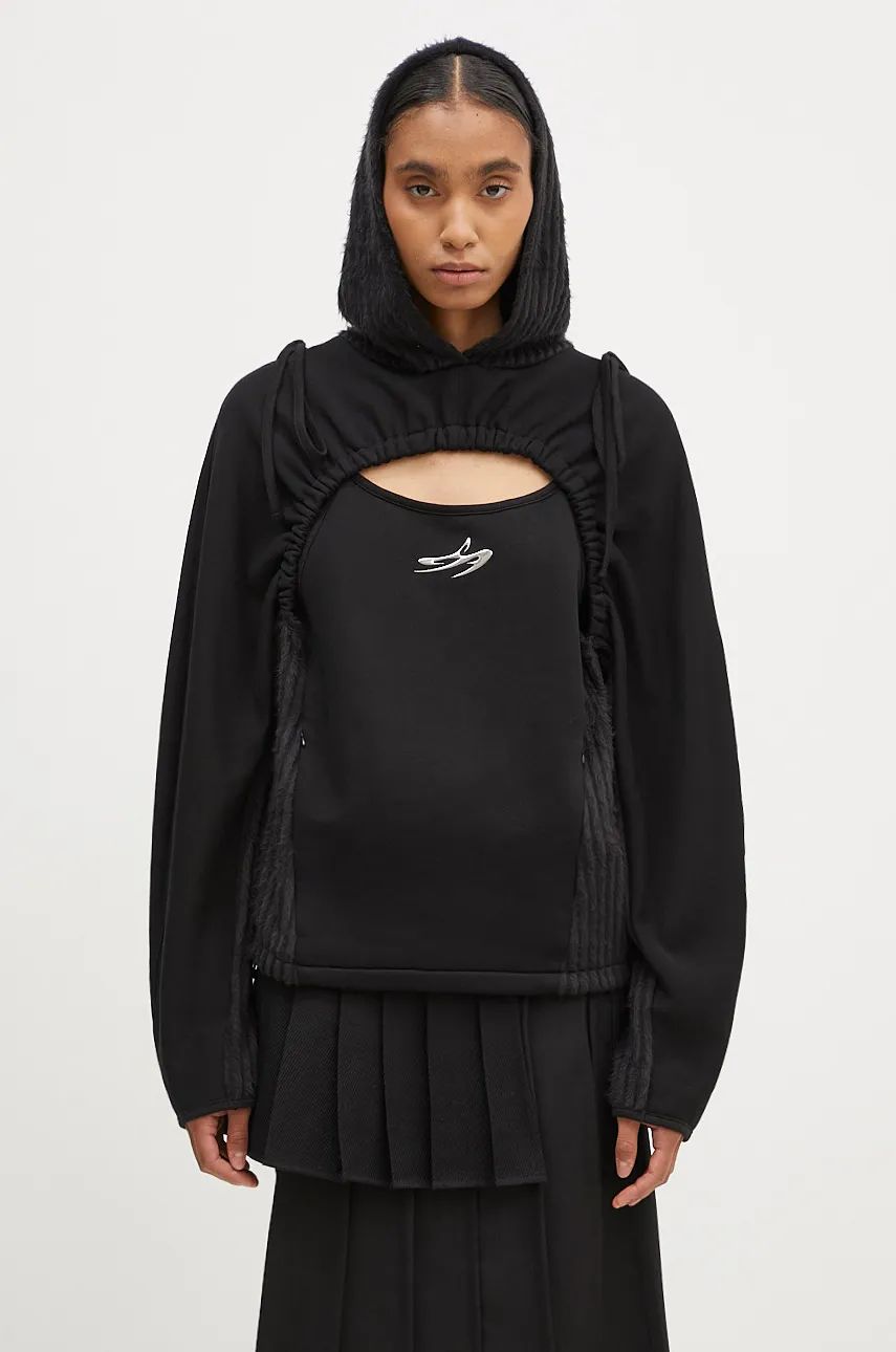Huppari Andersson Bell Hoodie Shirring Cut Out Musta | atb1193w, 0